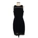 Ann Taylor LOFT Cocktail Dress - Sheath: Black Dresses - Women's Size 4