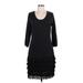 Calvin Klein Casual Dress - Sweater Dress: Black Dresses - Women's Size Large
