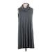 Mossimo Casual Dress - Mini Cowl Neck Sleeveless: Gray Print Dresses - Women's Size Large