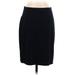 J.Jill Casual Pencil Skirt Knee Length: Black Solid Bottoms - Women's Size X-Small