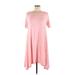 Agnes & Dora Casual Dress - Midi: Pink Solid Dresses - New - Women's Size Medium