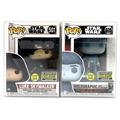 Funko Pop Star Wars Luke Skywalker #501 & Holographic Luke #615 GITD EE Exc Set