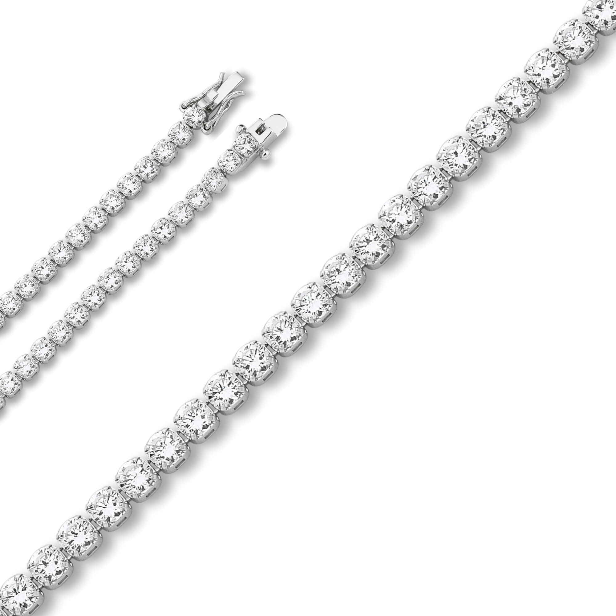 Silberarmband ONE ELEMENT "Zirkonia Armband aus 925 Silber 19 cm Ø 3 mm", silber, Armbänder, Damen, 19,mit Zirkonia, Silber 925 (Sterlingsilber), Silberarmband, Kleines Statement – persönlich, stilvoll, alltagstauglich