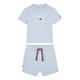 T-Shirt TOMMY HILFIGER "BABY TH LOGO SHORT SET" Gr. 80, blau (breezy blue) Baby Shirts T-Shirts