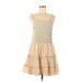 Wild Fable Casual Dress - Mini Square Sleeveless: Tan Solid Dresses - Women's Size Large