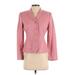 Ann Taylor Blazer Jacket: Short Pink Print Jackets & Outerwear - Women's Size 4 Petite