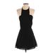 Forever 21 Casual Dress - A-Line Crew Neck Sleeveless: Black Print Dresses - Women's Size Small