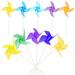 100pcs Kids Windmills Wind Spinners Pinwheels Sunflower Lawn Pinwheels Colorful Wind Spinners Windmill Toys for Garden Patio Lawn