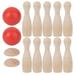 Toys for Toddlers Mini Bowling Wood Ball Small Childrens Outdoor Play Equipment Indoor Childrenâ€™s