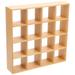 2 Pack 16 Grid Storage Rack Dollhouse Stuff Toys for Kids Baby Book Shelf Bookcase Mini Furniture Model Accessories Wood Child