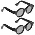 2 Pairs Doll Mini Glasses Cat Sunglasses Eyeglasses Celebrity Fashion Plastic