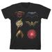 Justice League Movie Emblems Toddler Boy s Black T-shirt-4T