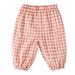 NIUREDLTD Children Toddler Kids Baby Boys Girls Plaid Breathable Pants Trousers Outfits Clothes Size 73