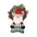 Christmas Wreath Front Door Welcome Sign Decor with Santa/Snowman/Elk Doll Christmas Wreath Front Door Welcome Sign Classic Hanging with Plush Doll Hanging Garland Home Party Wall Window Old Man