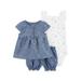 Carter s Child of Mine Baby Girl Shorts Outfit Set 3-Piece Sizes 0/3-24 Months