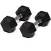 Rubber Encased Hex Dumbbell Hand Weights. Single Dumbbells Or Dumbbell Pairs. 5LB To 100 LB Dumbbell Sets For Strength Workouts