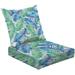 2-Piece Deep Seating Cushion Set seamless palm leaves pattern beautiful detailed palm leaf an allover Outdoor Chair Solid Rectangle Patio Cushion Set