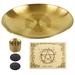 Incense Burner Crystal Plate Decorative Aroma Table Decoration Vintage Decorations Brass Magnet