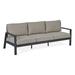 Afuera Living Aluminum Outdoor 3-Seat Sofa with Cushions in Slate Gray/Tan