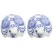 Floating Aquarium Animals Ornament Blue and White Porcelain Turtle Tortoise Garden Statue Ornaments Ceramics 2 Pack