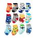 DkinJom baby socks 12 Pack Baby Toddler Unisex Socks Baby Girl Boy Cartoon Prints Non Slip Floor Socks