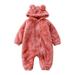 CaComMARK PI Clearance Toddler Baby Hooded Onesie Winter Romper Zipper Jumpsuit Pink