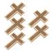 5pcs Natural Wood Slices Cross- stitch Wood Chips Cross Shape Wooden Cross Stitch Chips Cross Stitch Kits with Hole Wooden Circles for Christmas DIY Crafts