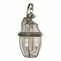 1301-02-34-Forte Lighting-Cambridge - 2 Light Outdoor Wall Lantern-21 Inches Tall and 10 Inches Wide-Antique Pewter Finish
