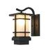 Oukaning Outdoor Wall Light Rustic Vintage Wall Light Sconce Indoor Outdoor Dusk to Dawn Wall Lantern Sconce E27 Base Black