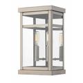 Milne s Land 2 Light Outdoor Wall Lantern in Coastal Style 7.5 inches Wide By 12.75 inches High-Brushed Nickel Finish Bailey Street Home