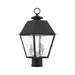 2 Light Outdoor Post Top Lantern in Coastal Style 9 inches Wide By 16.5 inches High Bailey Street Home 218-Bel-4363107