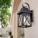 Black Outdoor Wall Lantern Sconce Porch Light With Clear Glass