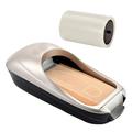 2 Sets Automatic Shoe Cover Dispenser with 100m Shoes Film Disposable Shoe Film Dispenser Disposable Foot Overshoe Machine Shoes Film Machine Molding Machine for Home (Silver)