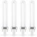 4 Pcs Gel Nail Polish Light Bulb for Nails 9W U- Shaped 365nm UV Lamp Tube LED