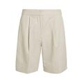 Calvin Klein Damen Hose LINEN TAILORED SHORTS mit Leinen, grau, Gr. 36