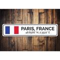 France Flag Sign Man Cave Sign Patriotic Sign Street Sign French Flag Aluminum Sign - 3 X 13