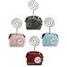 Radio Note Holder Memo Photo Stand 4 Pcs Telephone Folder Resin Metal Ring House Decorations for Home