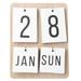 Desk Calendars Wall Ornament Countdown Desktop for Store Wooden White