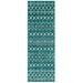 Rugs.com Moroccan Trellis Collection Rug â€“ 6 Ft Runner Turquoise Medium Rug Perfect For Hallways Entryways