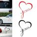 Xyer Jesus Heart Removable Waterproof Car Styling Window Bumper Decal Decor Sticker Black One Size