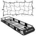 ARKSEN 84 x23 x6 Long and Narrow Car Roof Rack Cargo Carrier Rooftop Basket & Net Heavy Duty Weather Resistant Luggage & Camping Gear Storage for Car Truck or SUV Transport