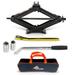 Car Jack Kit | Scissor Jack for Car 1.5 Ton (3 300 lbs) - Tire Jack Tool Kit | Portable Ideal for SUV and Auto - Universal Car Emergency Kit with Lug Wrench | Heavy Duty Material