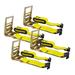 4 x 30 Ratchet Tie Down Straps w/Flat Hook Extreme 6 670 Lbs WLL Tie Down for Flatbed Truck Trailer (4 - Pack)