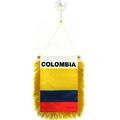 Colombia MINI BANNER FLAG CAR & HOME WINDOW MIRROR HANGING 2 SIDED