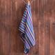 Delicious Waters,'Handloomed Cotton Striped Napkin in Blue and Purple Hues'