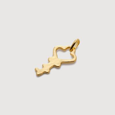 Gold Key Pendant Charm
