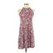 Ann Taylor LOFT Outlet Casual Dress: Red Floral Dresses - Women's Size 2X-Small