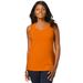 Plus Size Women's Horseshoe Neck Tank by Jessica London in Ultra Orange (Size 30/32) Top Stretch Cotton