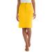 Plus Size Women's True Fit Stretch Denim Short Skirt by Jessica London in Sunset Yellow (Size 14)