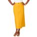 Plus Size Women's True Fit Stretch Denim Midi Skirt by Jessica London in Sunset Yellow (Size 18 W)